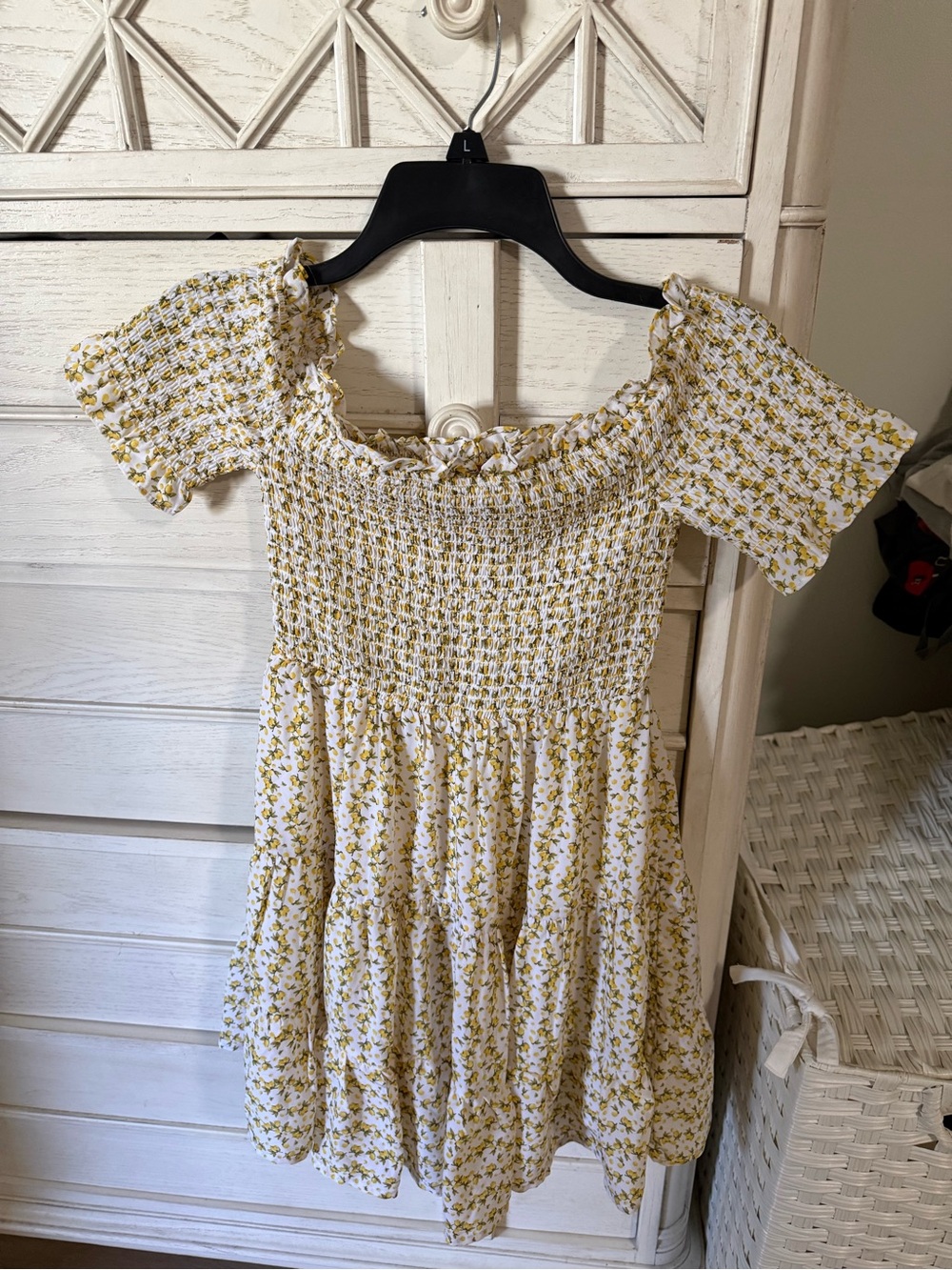 miami White Dress with Yellow Floral Print from Francesca’s